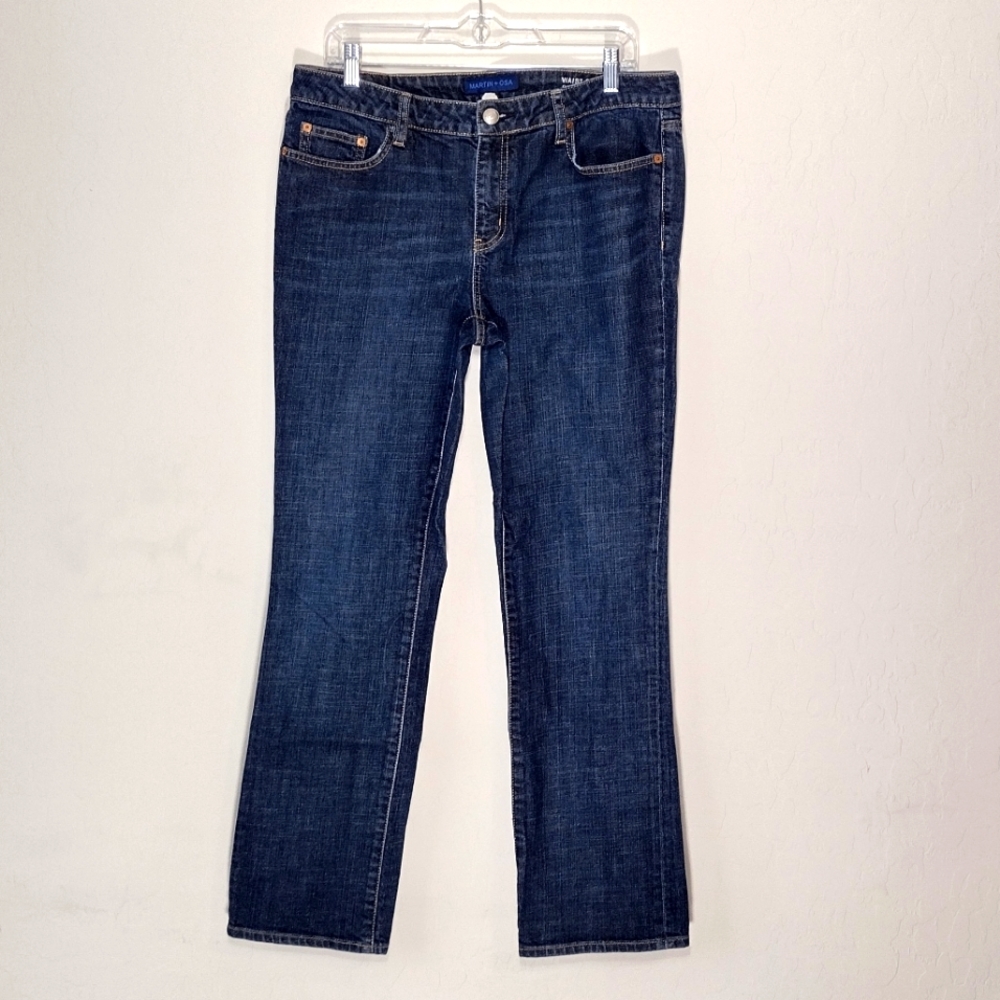 Martin + Osa Classic Straight Jeans Women’s Regular Medium Wash Mid Rise 32 x 30